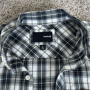 Hurley plaid button down